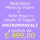 MATERASSO MEMORY E RETE A DOGHE MATRIMONIALE